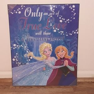 Disney frozen wall art cartoon movie sisters heart decor kids party room office